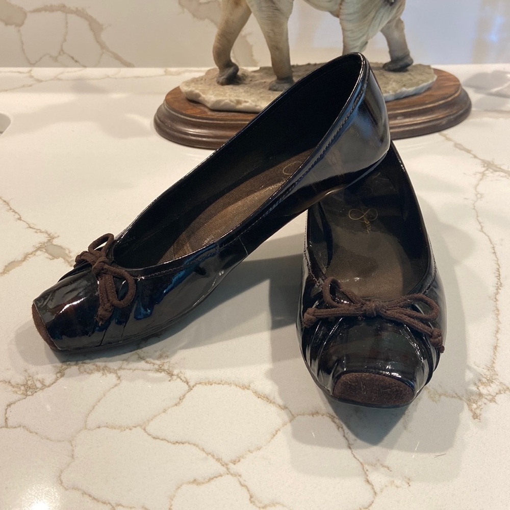 Jessica Simpson 5.5 Brown/Tortoise Ballet Flats EUC